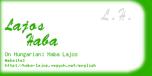 lajos haba business card
